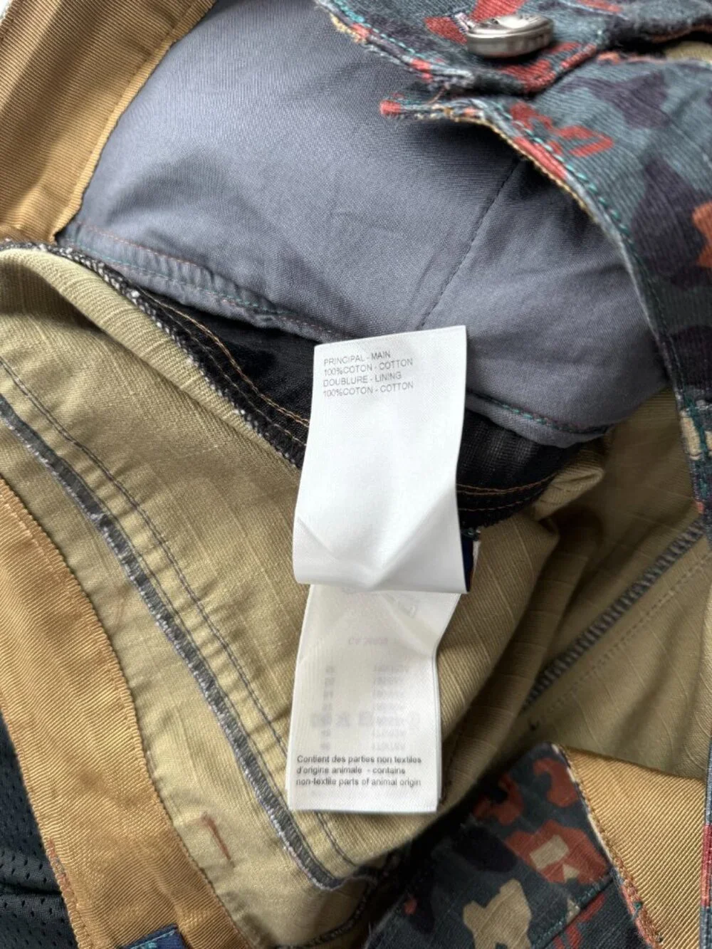 Louis Vuitton Navy & Orange Camouflage Carpenter Shorts